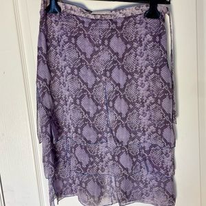 Valentino Roma silk snake skin print skirt
